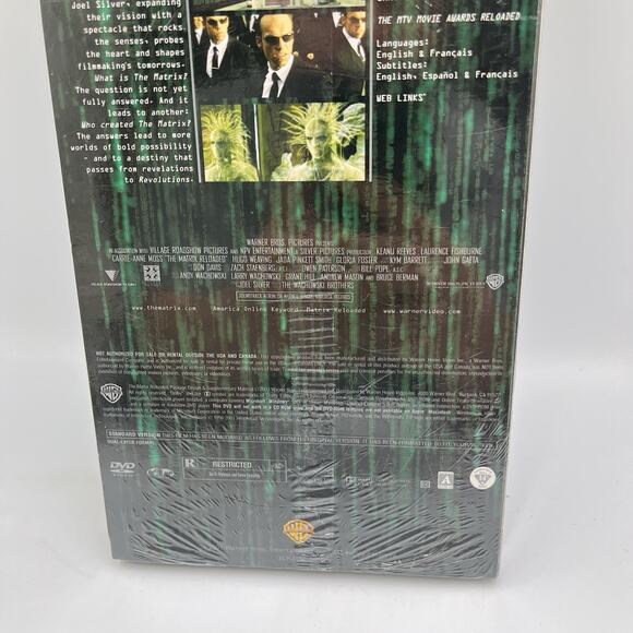 Matrix Reloaded (DVD, 2003) Full Screen, Long Box Edition New Sealed - Picture 3 of 11